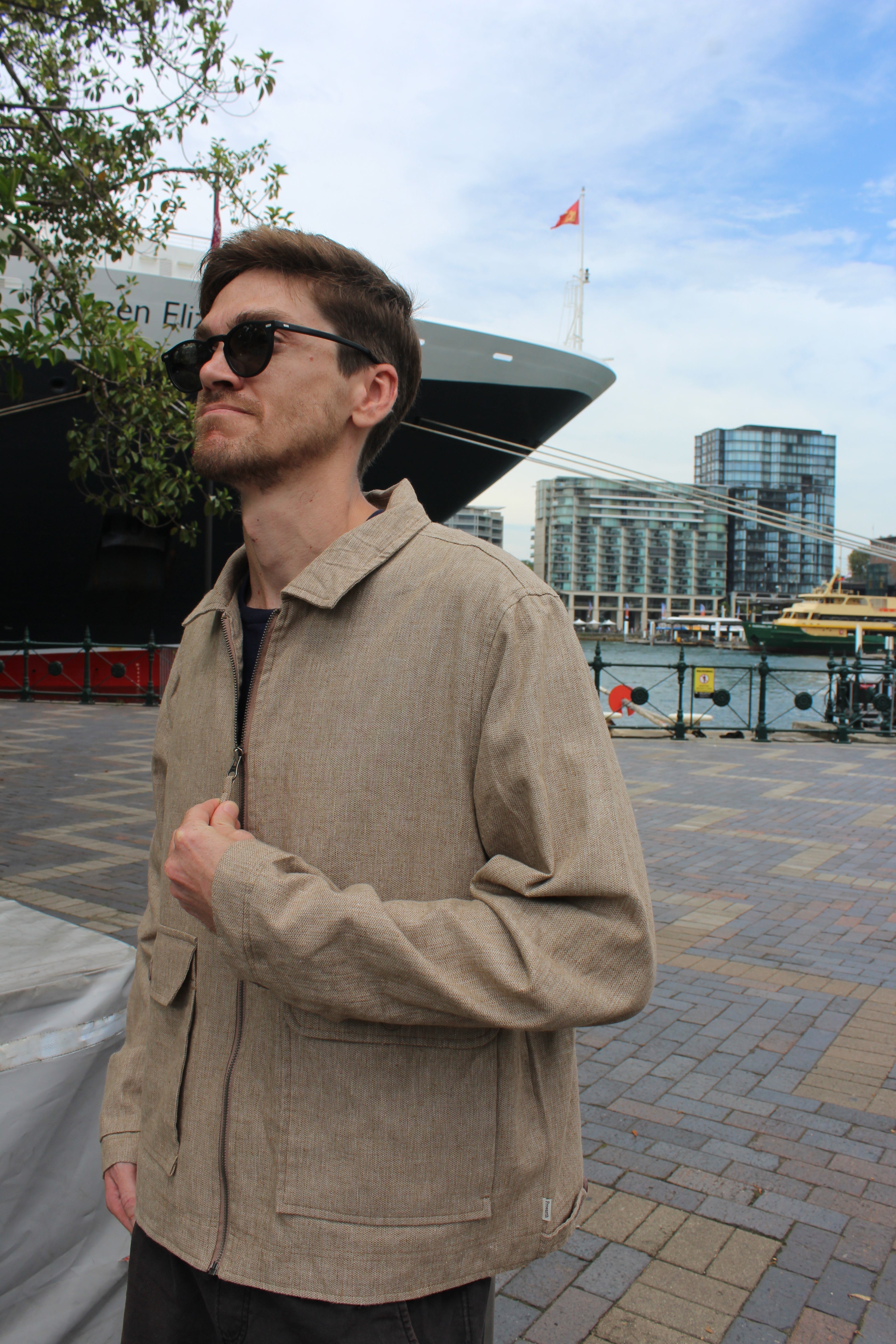WANDER WEAVE LINEN SHACKET