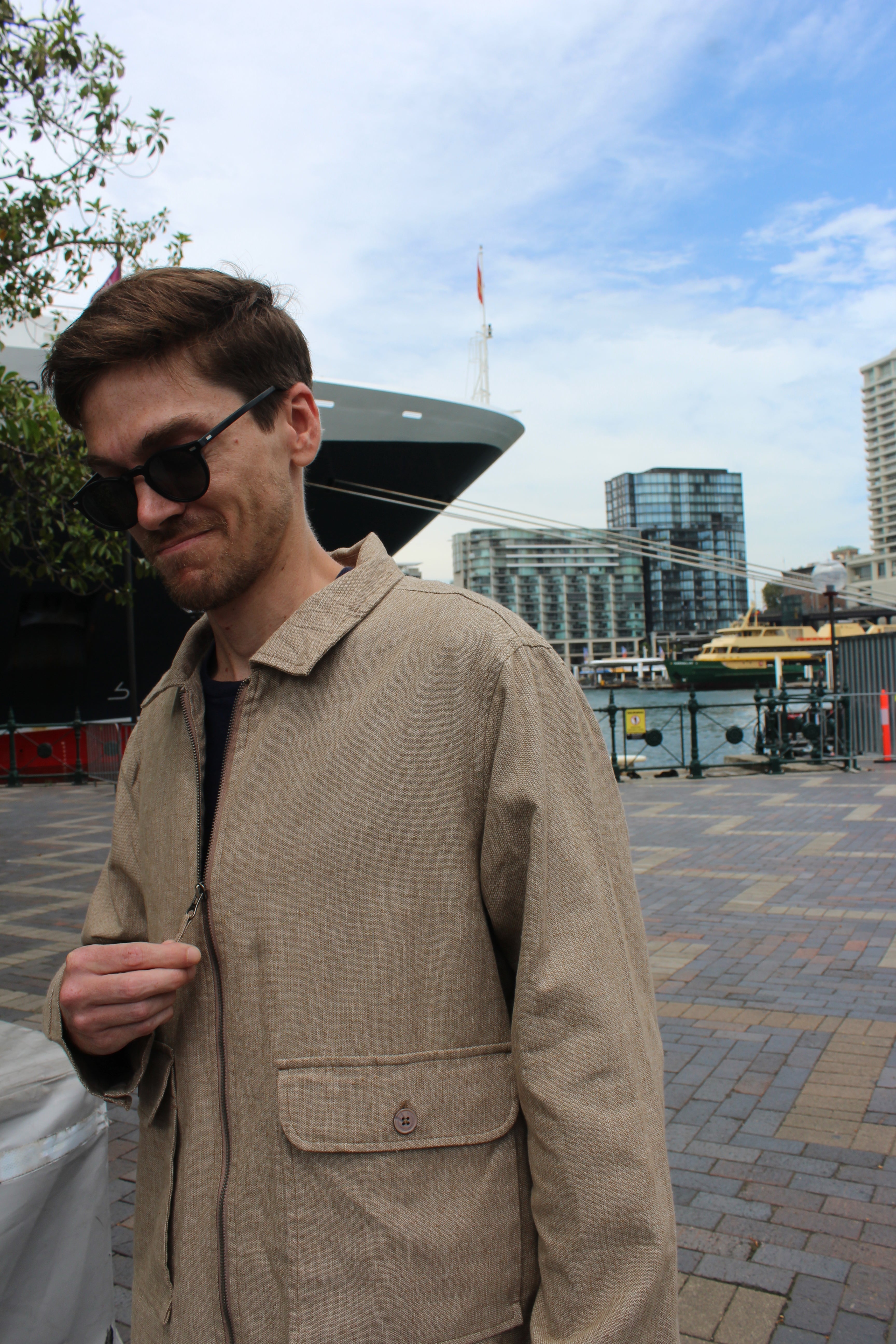 WANDER WEAVE LINEN SHACKET